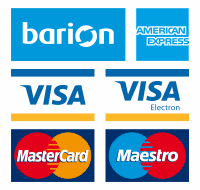 A kényelmes és biztonságos online fizetést a Barion Payment Zrt. biztosítja, MNB engedély száma: H-EN-I-1064/2013 Bankkártya adatai áruházunkhoz nem jutnak el.